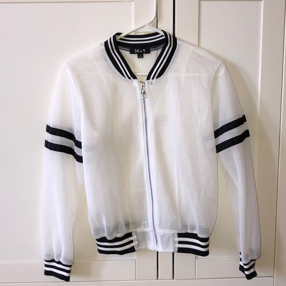 Black and White Bomber Jacket